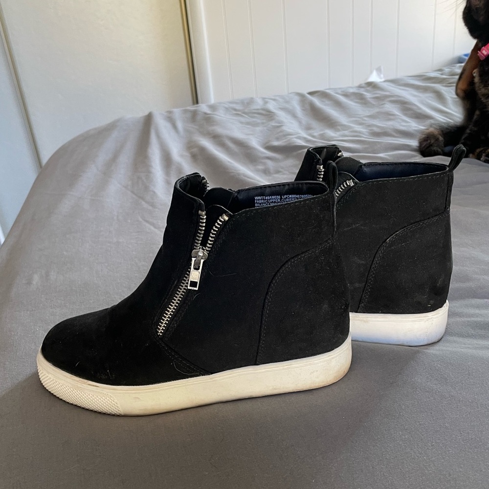Heeled Suede Sneaker/Bootie